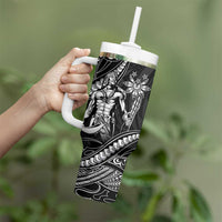 Filipinos Lapu Lapu Hero Tumbler With Handle Black Polynesian Tribal Tattoo