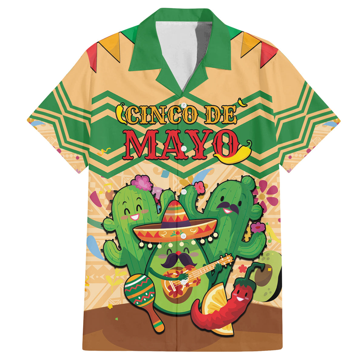 Personalised Hawaii Cinco De Mayo Family Matching Off The Shoulder Long Sleeve Dress and Hawaiian Shirt Funny Style