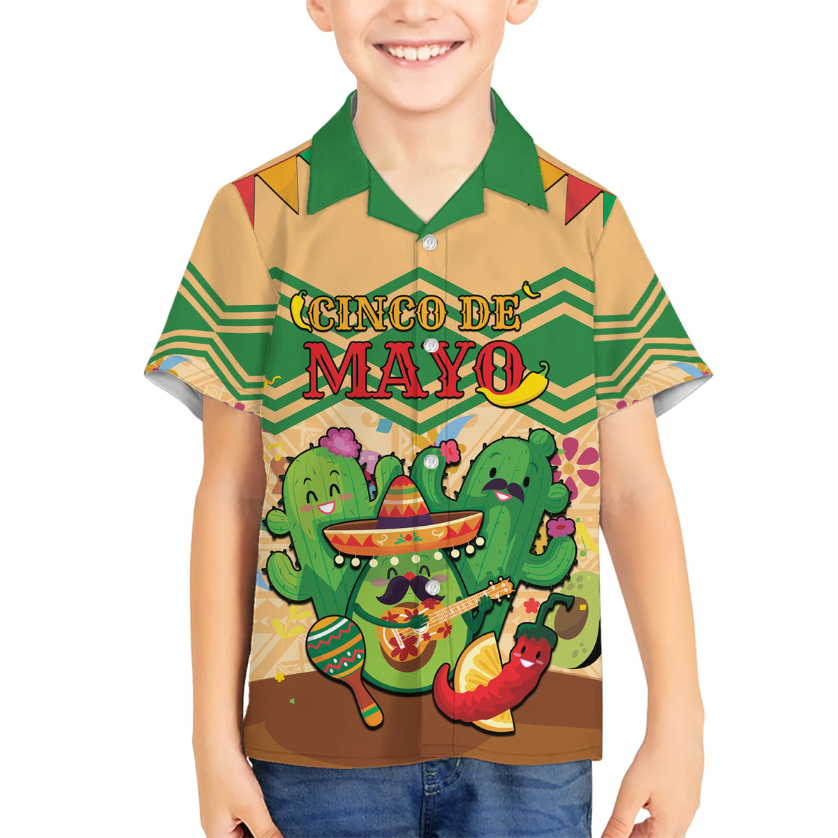 Personalised Hawaii Cinco De Mayo Kid Hawaiian Shirt Funny Style