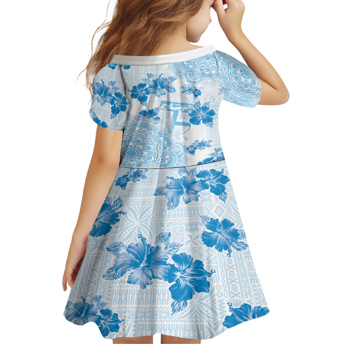 Happy Fiji Girmit Day Family Matching Off Shoulder Maxi Dress and Hawaiian Shirt Fijian Tapa With Mandala Pattern