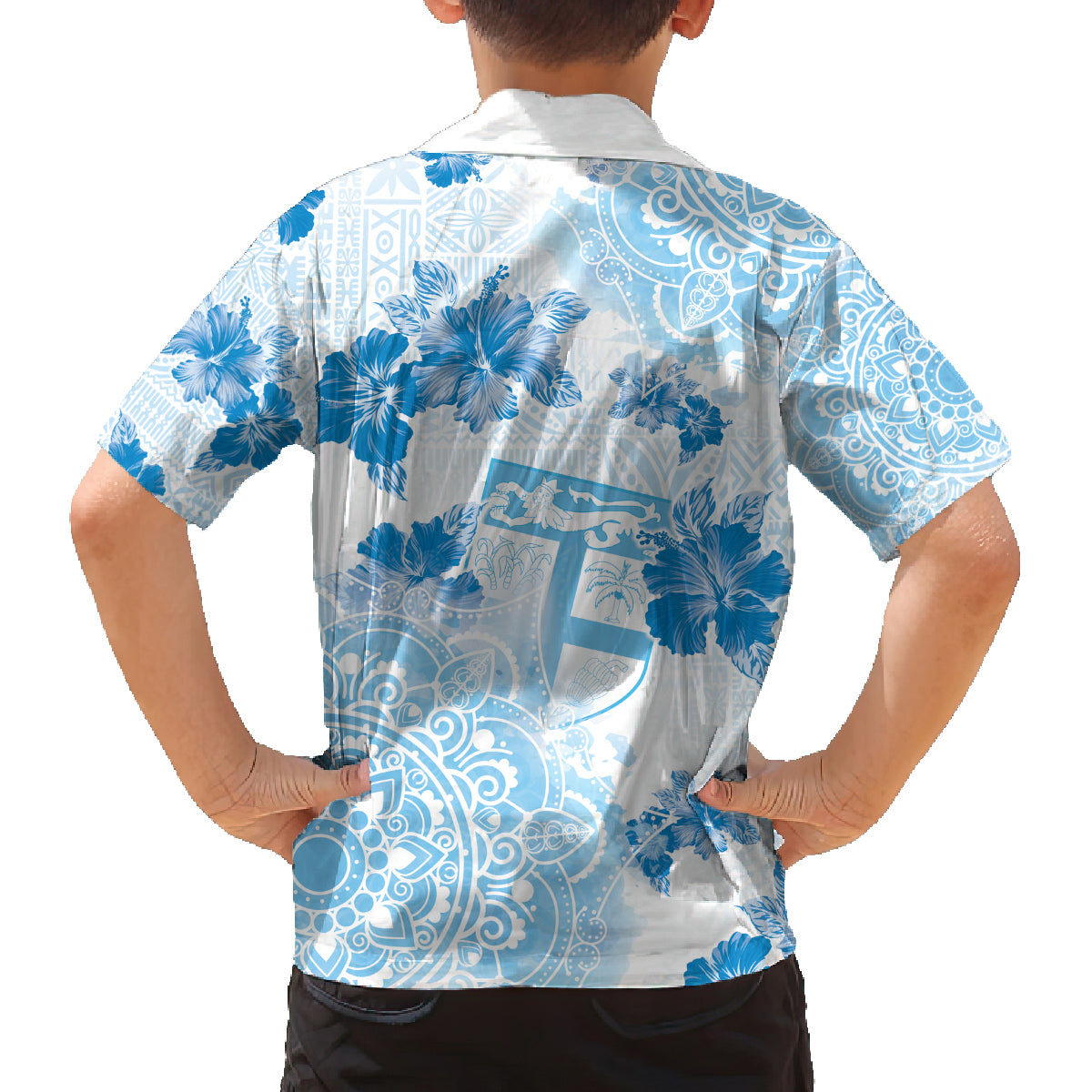 Happy Fiji Girmit Day Family Matching Puletasi and Hawaiian Shirt Fijian Tapa With Mandala Pattern LT05 - Polynesian Pride