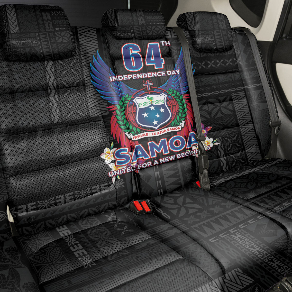 Samoa 64th Independence Anniversary Back Car Seat Cover