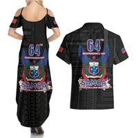 Samoa 64th Independence Anniversary Couples Matching Summer Maxi Dress and Hawaiian Shirt