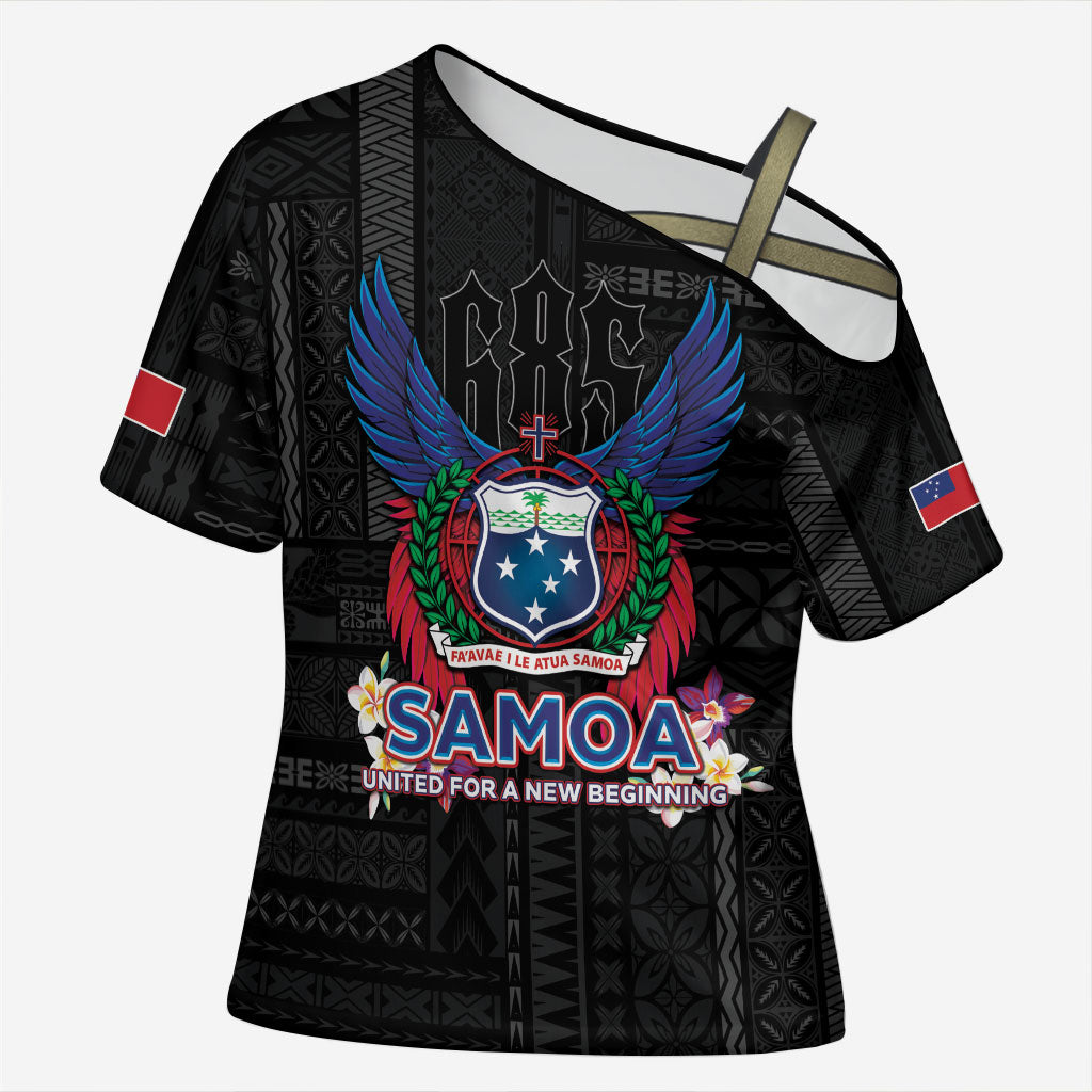 Samoa 64th Independence Anniversary Cross Shoulder Shirt