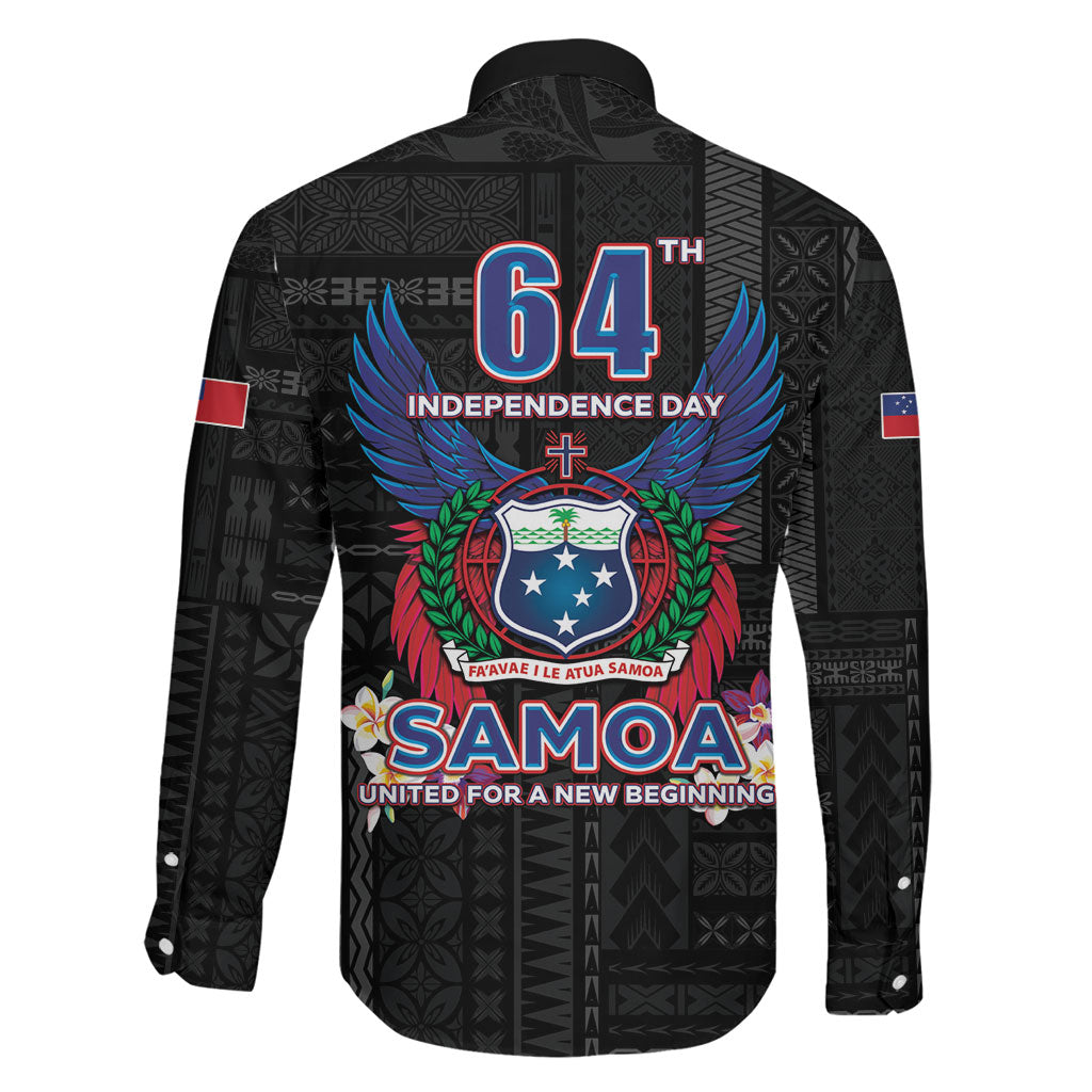 Samoa 64th Independence Anniversary Family Matching Long Sleeve Bodycon Dress and Hawaiian Shirt