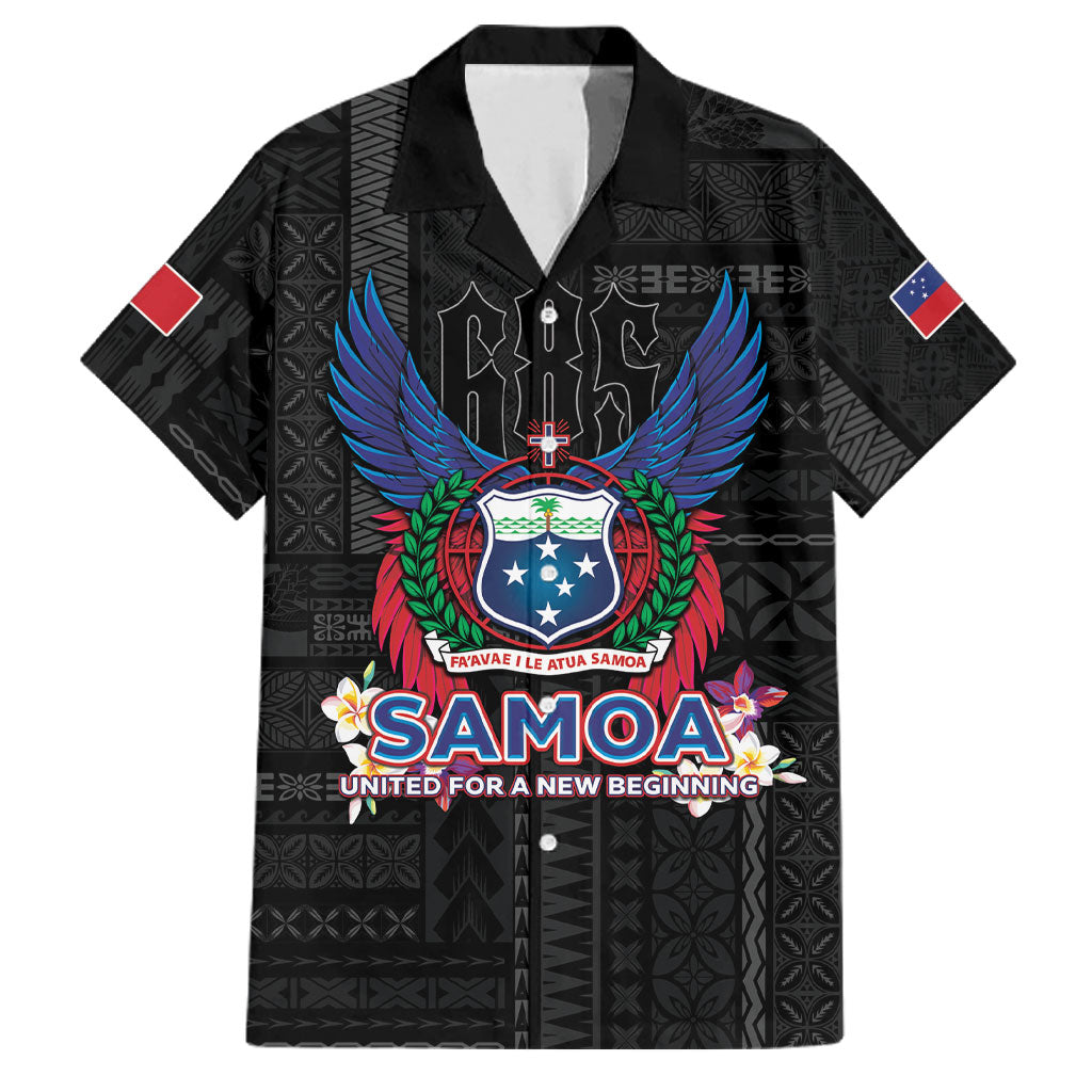 Samoa 64th Independence Anniversary Family Matching Off Shoulder Maxi Dress and Hawaiian Shirt