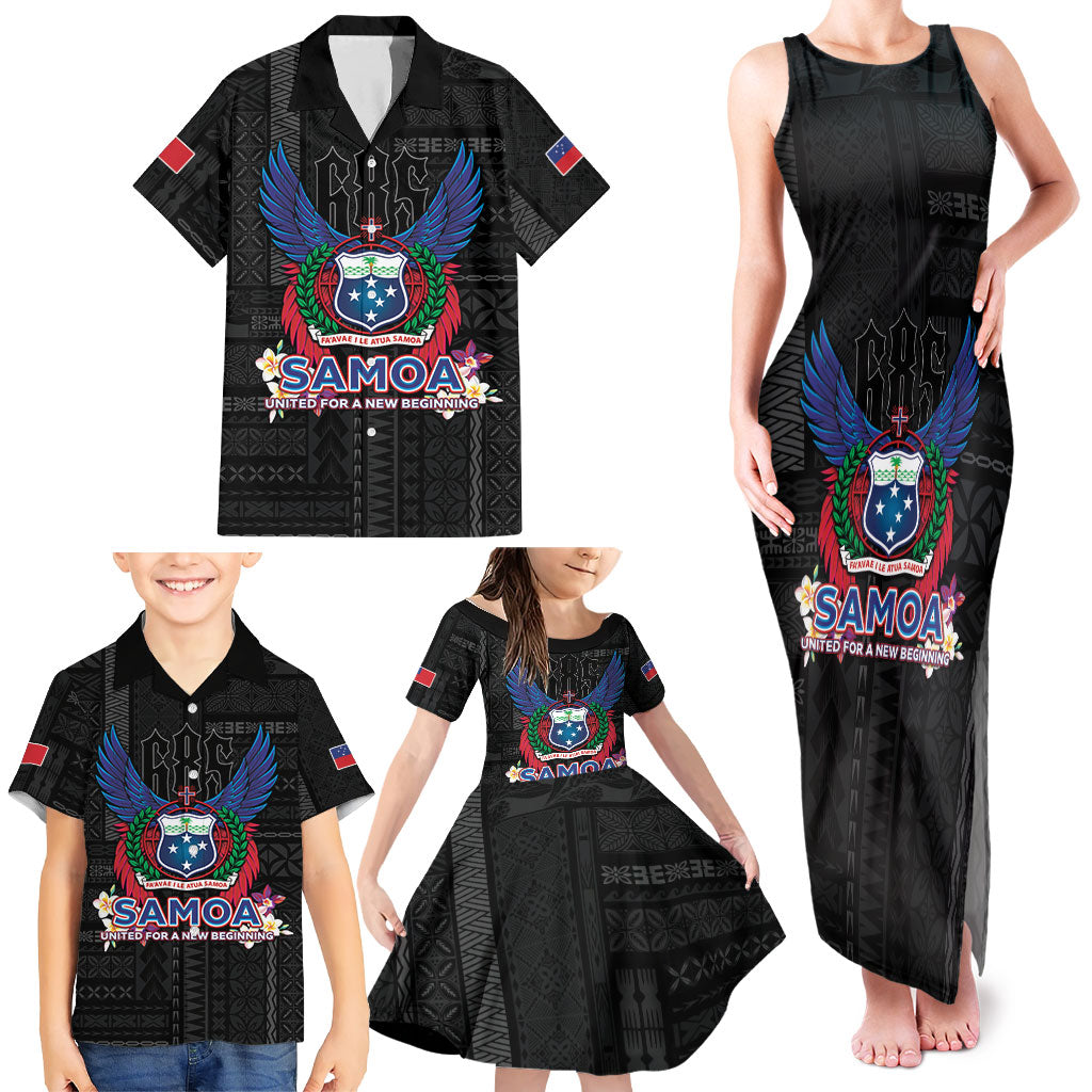 Samoa 64th Independence Anniversary Family Matching Tank Maxi Dress and Hawaiian Shirt