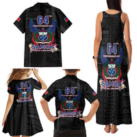 Samoa 64th Independence Anniversary Family Matching Tank Maxi Dress and Hawaiian Shirt