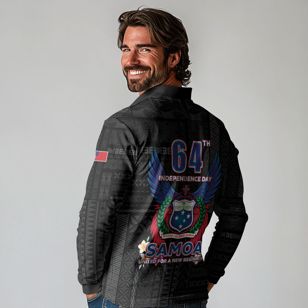 Samoa 64th Independence Anniversary Long Sleeve Polo Shirt