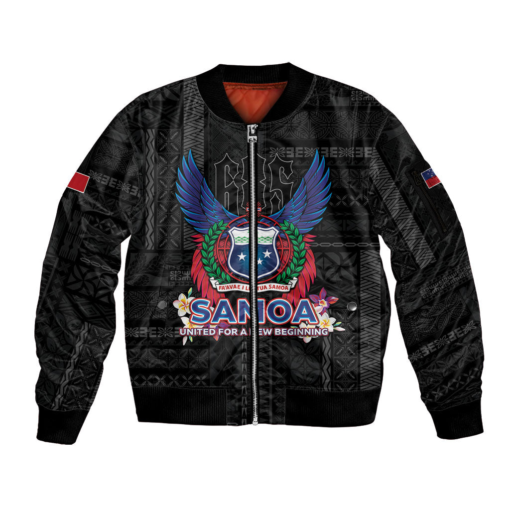 Samoa 64th Independence Anniversary Sleeve Zip Bomber Jacket