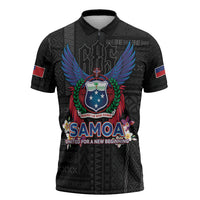 Samoa 64th Independence Anniversary Zipper Polo Shirt