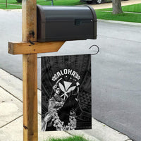 Hawaii King Kamehameha Day Parade Garden Flag With Pa'u Riders Plumeria Kakau Tribal Pattern