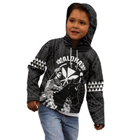Hawaii King Kamehameha Day Parade Kid Hoodie With Pa'u Riders Plumeria Kakau Tribal Pattern
