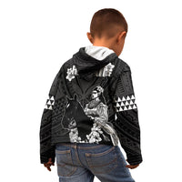 Hawaii King Kamehameha Day Parade Kid Hoodie With Pa'u Riders Plumeria Kakau Tribal Pattern
