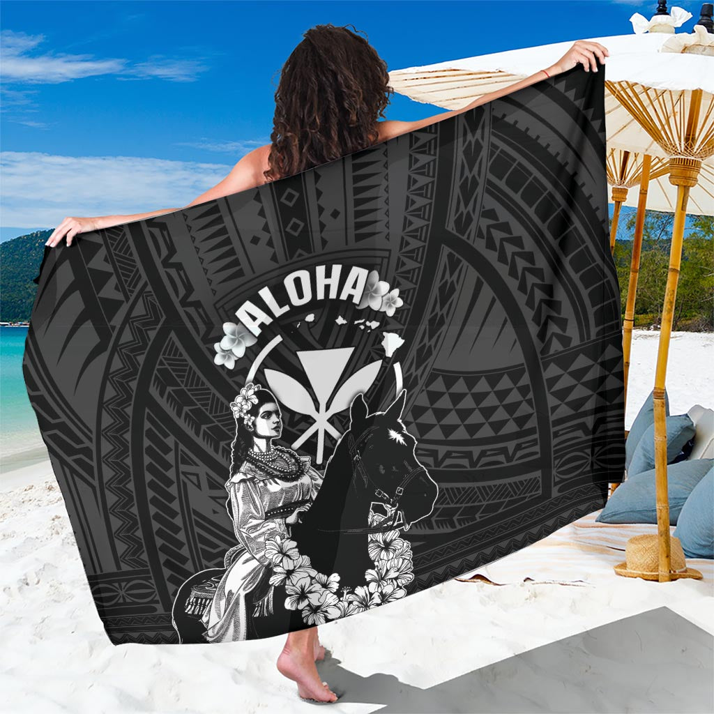 Hawaii King Kamehameha Day Parade Sarong With Pa'u Riders Plumeria Kakau Tribal Pattern