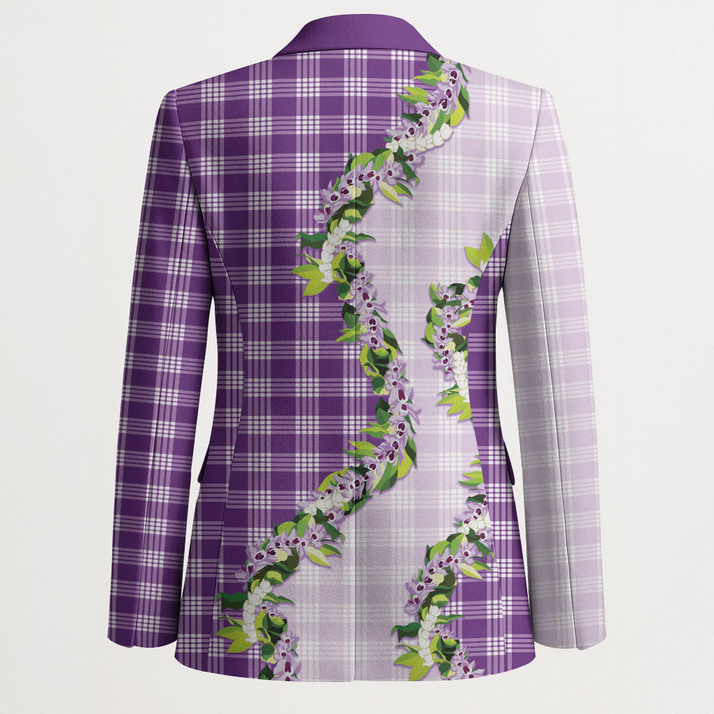 Violet Hawaii Palaka Blazer Maile Pikake Honohono Orchid Lei