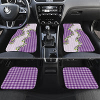 Violet Hawaii Palaka Car Mats Maile Pikake Honohono Orchid Lei