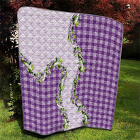 Violet Hawaii Palaka Quilt Maile Pikake Honohono Orchid Lei