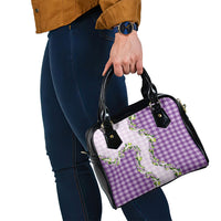 Violet Hawaii Palaka Shoulder Handbag Maile Pikake Honohono Orchid Lei LT05 - Polynesian Pride