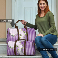Violet Hawaii Palaka Travel Bag Maile Pikake Honohono Orchid Lei