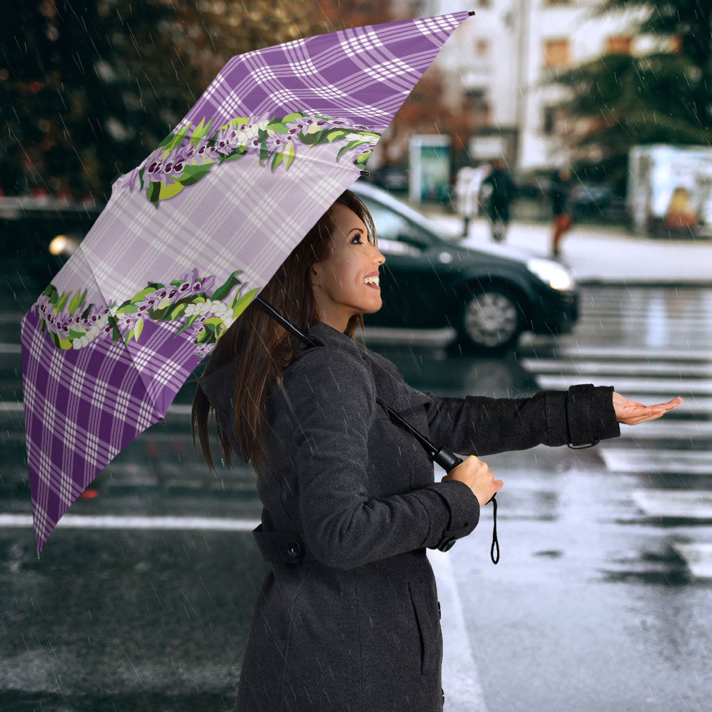 Violet Hawaii Palaka Umbrella Maile Pikake Honohono Orchid Lei