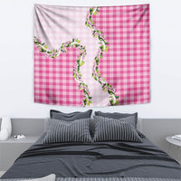 Pink Hawaii Palaka Tapestry Maile Pikake Honohono Orchid Lei LT05 - Polynesian Pride