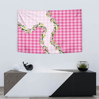 Pink Hawaii Palaka Tapestry Maile Pikake Honohono Orchid Lei LT05 - Polynesian Pride