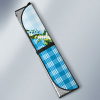 Blue Hawaii Palaka Auto Sun Shade Maile Pikake Honohono Orchid Lei