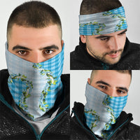 Blue Hawaii Palaka Neck Gaiter Maile Pikake Honohono Orchid Lei LT05 - Polynesian Pride