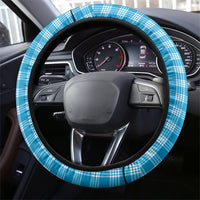 Blue Hawaii Palaka Steering Wheel Cover Maile Pikake Honohono Orchid Lei