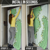 Green Hawaii Palaka Door Cover Maile Pikake Honohono Orchid Lei