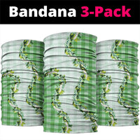 Green Hawaii Palaka Neck Gaiter Maile Pikake Honohono Orchid Lei LT05 package One Size: 25*50cm Green - Polynesian Pride