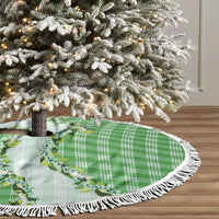 Green Hawaii Palaka Tree Skirt Maile Pikake Honohono Orchid Lei LT05 - Polynesian Pride