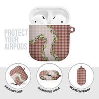Mocha Hawaii Palaka AirPods Case Maile Pikake Honohono Orchid Lei