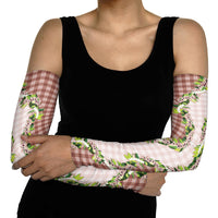 Mocha Hawaii Palaka Arm Sleeves Maile Pikake Honohono Orchid Lei