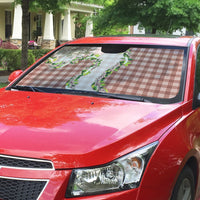 Mocha Hawaii Palaka Auto Sun Shade Maile Pikake Honohono Orchid Lei