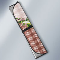 Mocha Hawaii Palaka Auto Sun Shade Maile Pikake Honohono Orchid Lei