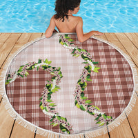 Mocha Hawaii Palaka Beach Blanket Maile Pikake Honohono Orchid Lei LT05 - Polynesian Pride