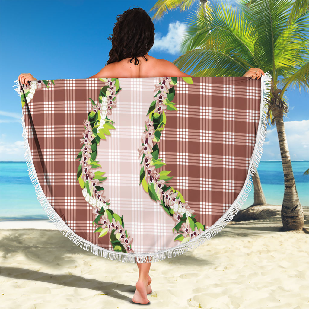 Mocha Hawaii Palaka Beach Blanket Maile Pikake Honohono Orchid Lei LT05 - Polynesian Pride