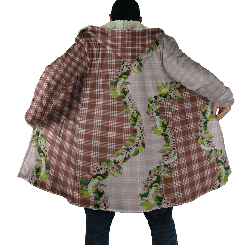 Mocha Hawaii Palaka Cloak Maile Pikake Honohono Orchid Lei LT05 - Polynesian Pride