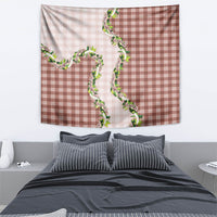 Mocha Hawaii Palaka Tapestry Maile Pikake Honohono Orchid Lei LT05 - Polynesian Pride
