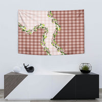 Mocha Hawaii Palaka Tapestry Maile Pikake Honohono Orchid Lei LT05 - Polynesian Pride