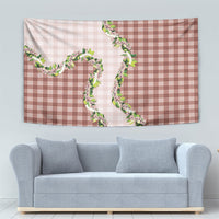 Mocha Hawaii Palaka Tapestry Maile Pikake Honohono Orchid Lei LT05 - Polynesian Pride