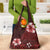 Hawaii Hibiscus With Oxblood Polynesian Pattern Grocery Bag