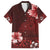 Hawaii Hibiscus With Oxblood Polynesian Pattern Hawaiian Shirt