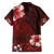 Hawaii Hibiscus With Oxblood Polynesian Pattern Hawaiian Shirt