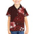 Hawaii Hibiscus With Oxblood Polynesian Pattern Hawaiian Shirt