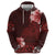 Hawaii Hibiscus With Oxblood Polynesian Pattern Hoodie