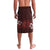 Hawaii Hibiscus With Oxblood Polynesian Pattern Lavalava