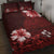 Hawaii Hibiscus With Oxblood Polynesian Pattern Quilt Bed Set